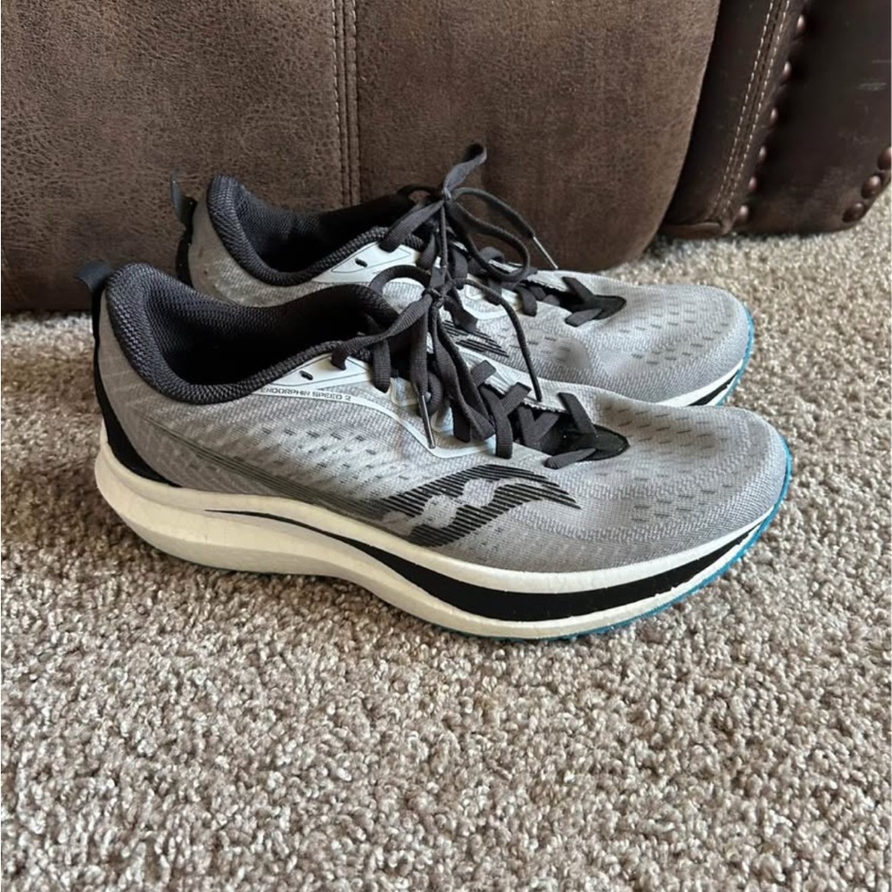 Saucony Gray and Black Athletic Sneakers